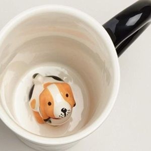 Surprise Dog Coffee Mug with Small Puppy Inside